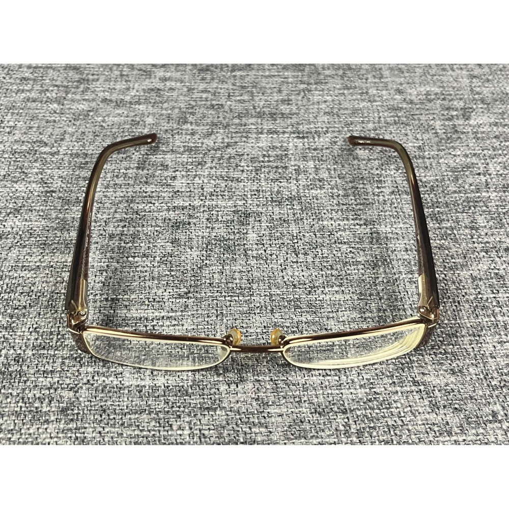Salsa SA 804 BR Brown Rectangular Eyeglasses Scrollwork Temples 50-17-135